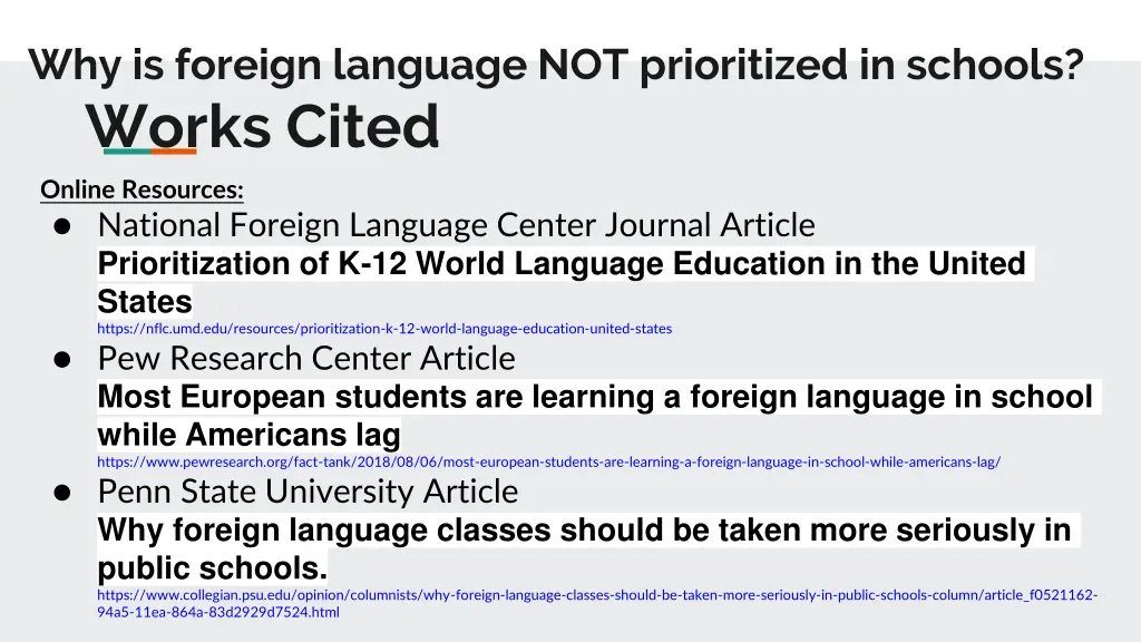 why is foreign language not prioritized 7