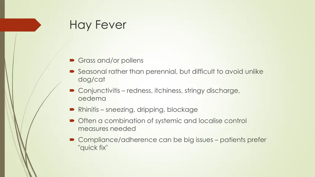 hay fever