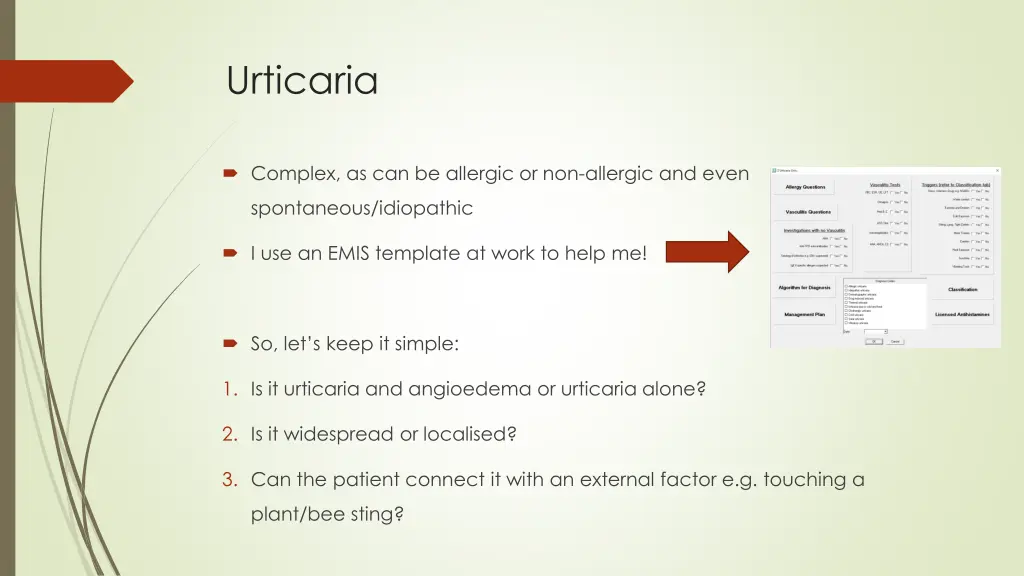 urticaria