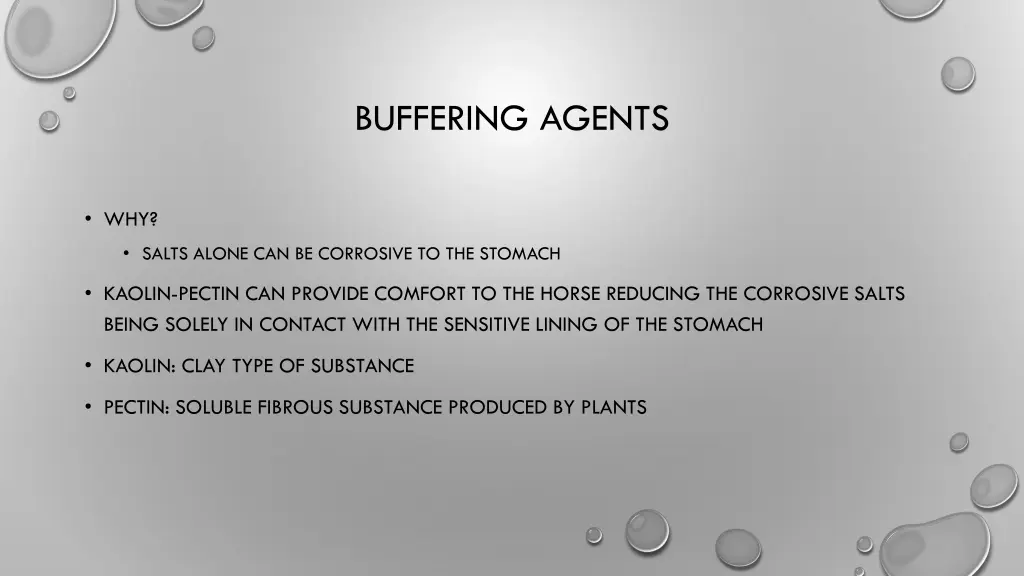 buffering agents