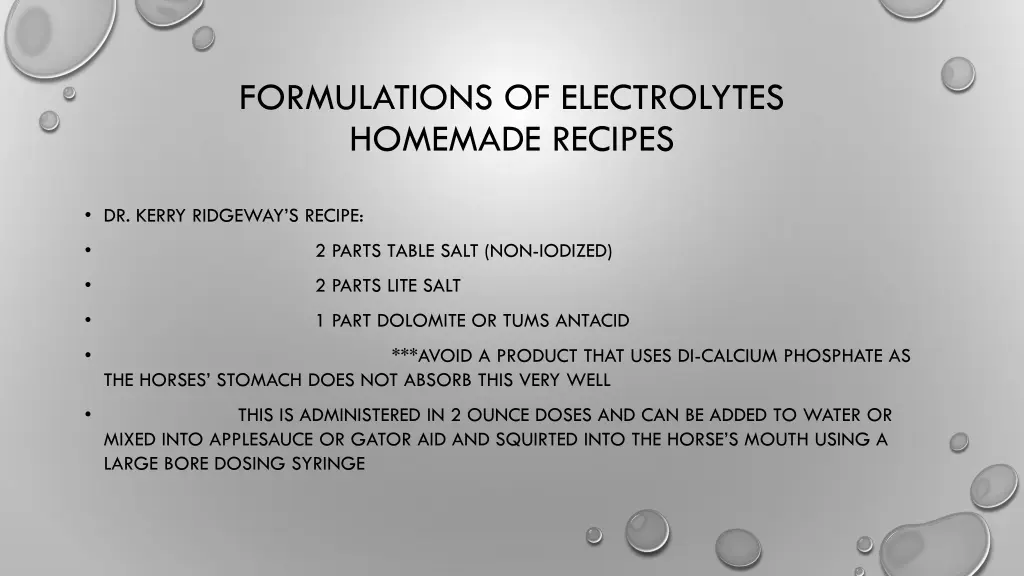 formulations of electrolytes homemade recipes 1