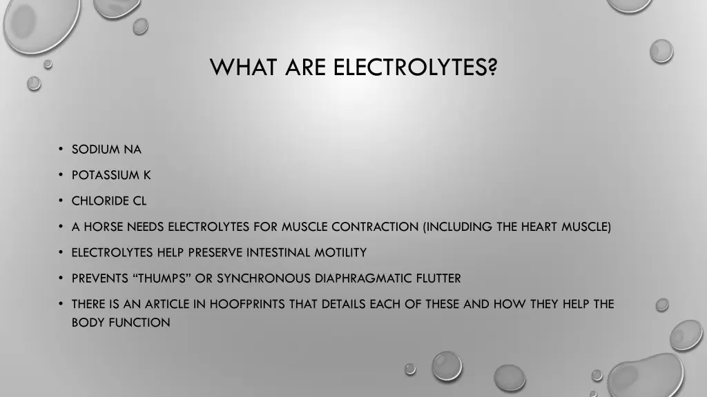 what are electrolytes