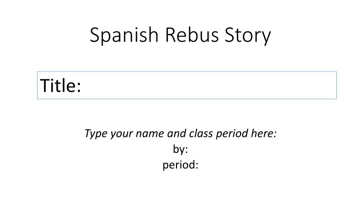 spanish rebus story