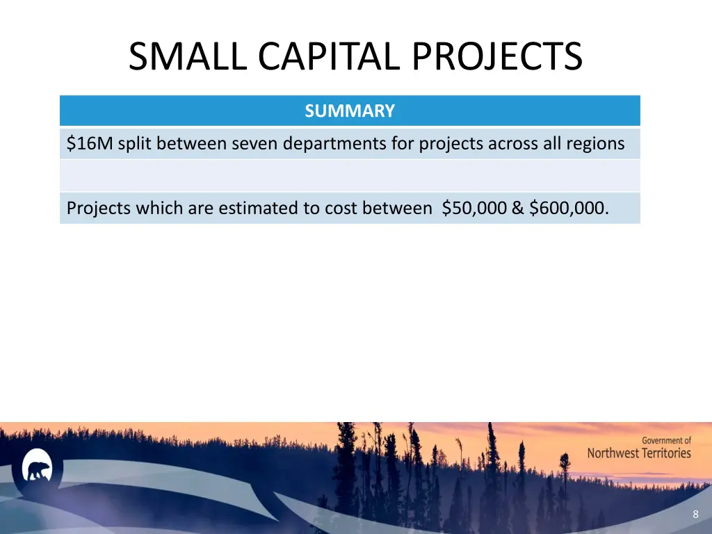 small capital projects