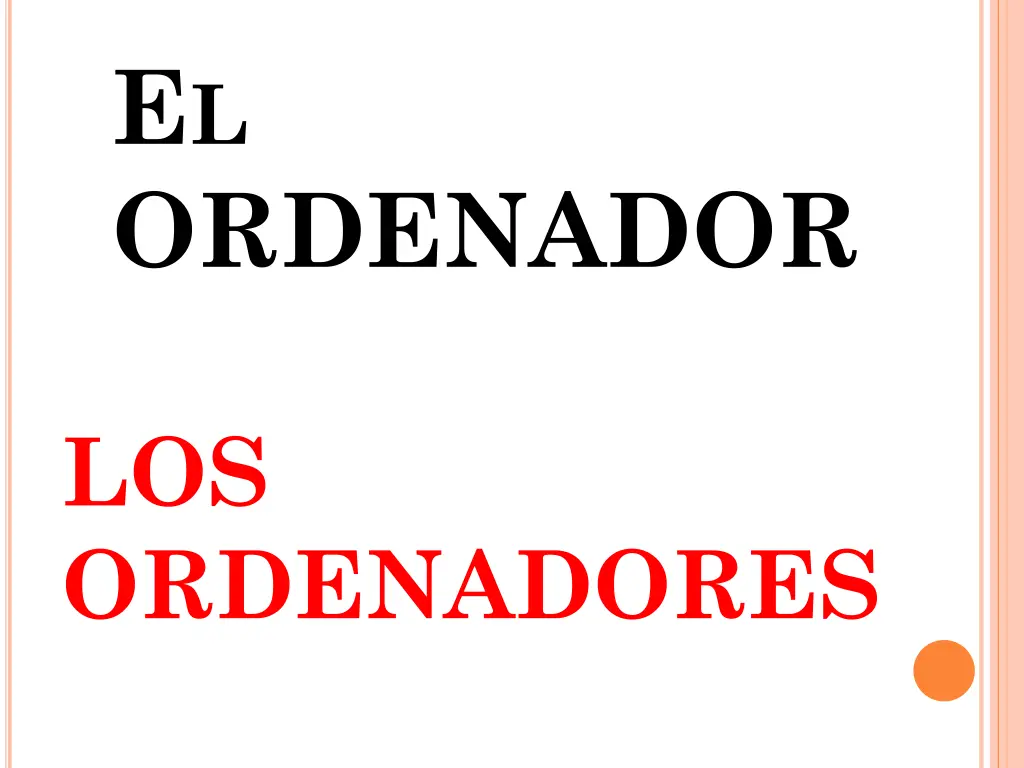 e l ordenador