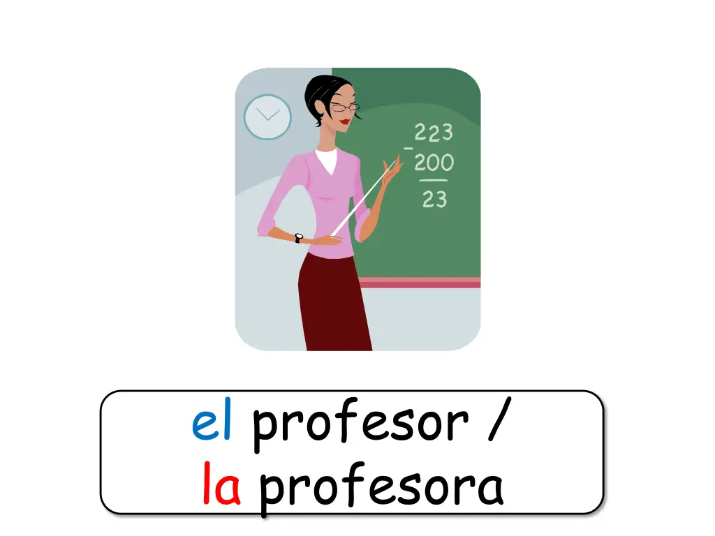 el profesor la profesora