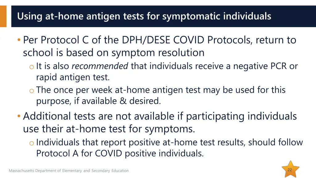 using at home antigen tests for symptomatic