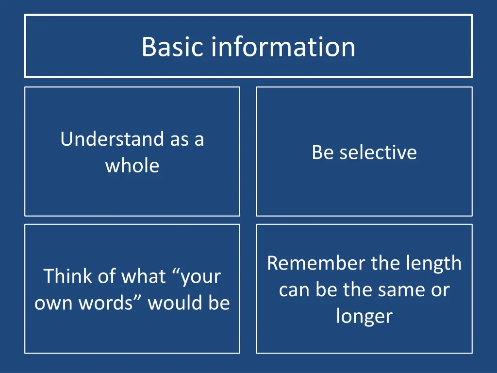 basic information