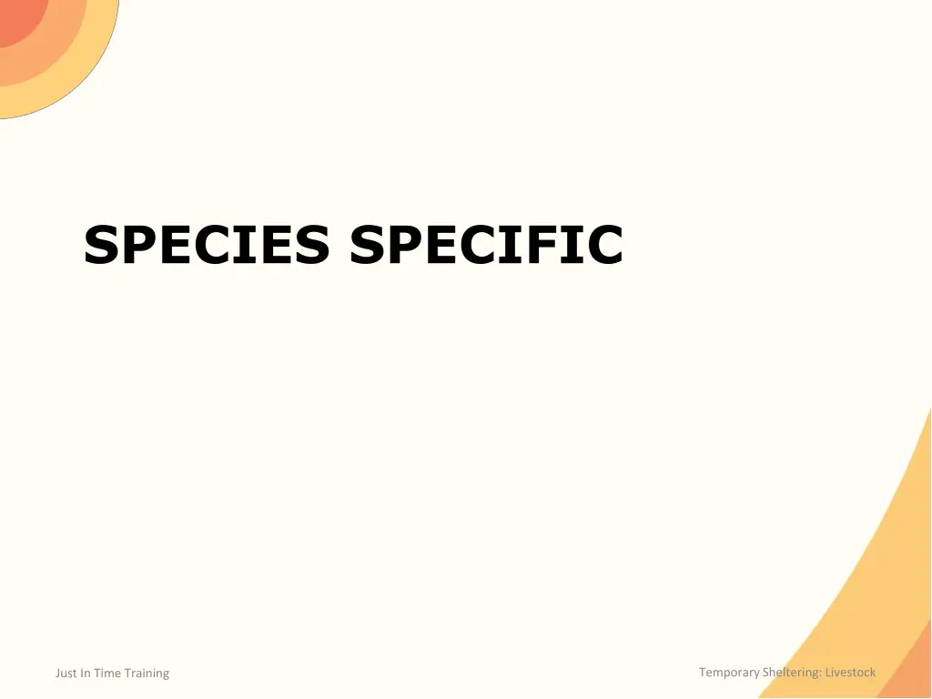 species specific