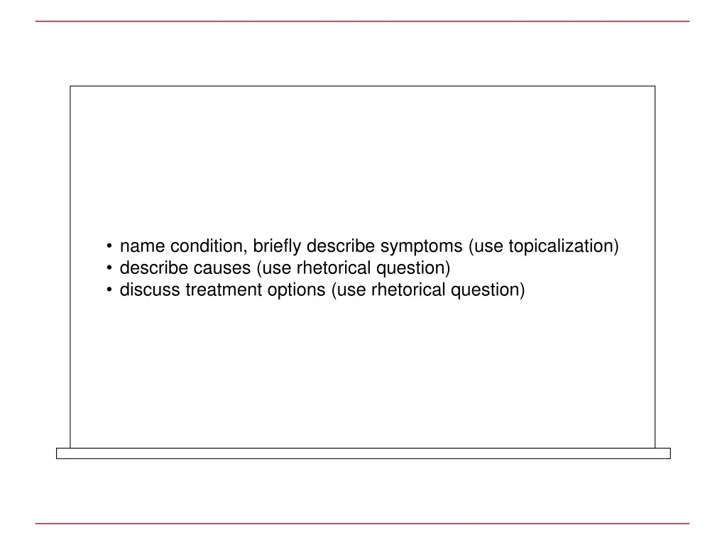 name condition briefly describe symptoms