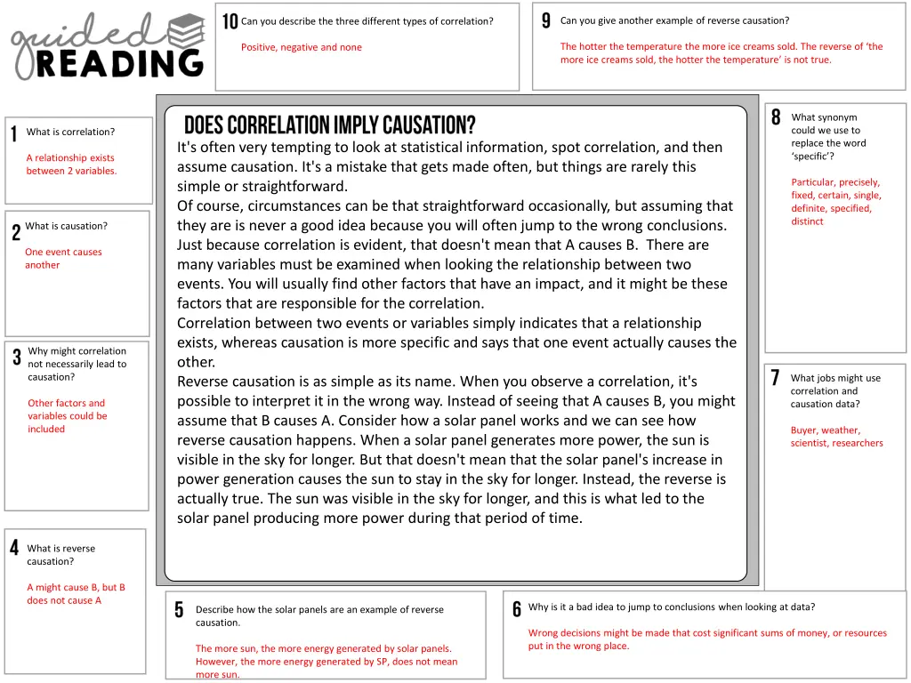 can you give another example of reverse causation 1