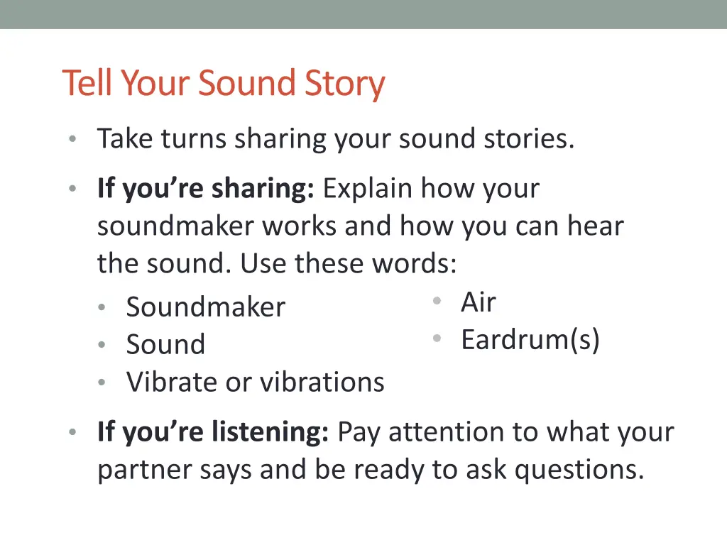 tell your sound story