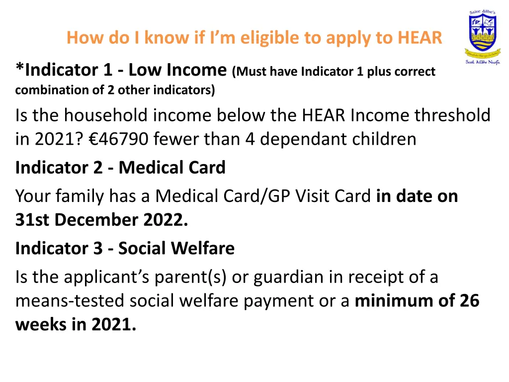 how do i know if i m eligible to apply to hear