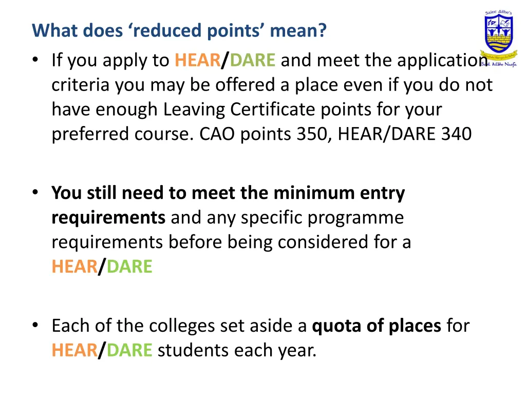 what does reduced points mean if you apply