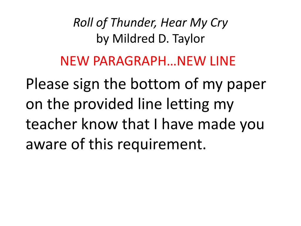 roll of thunder hear my cry by mildred d taylor 5