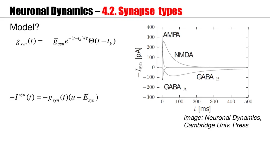 neuronal dynamics 4 2 synapse types model