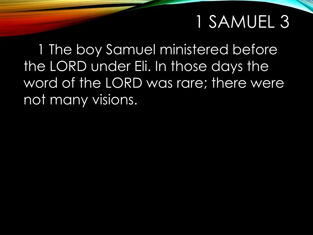 1 samuel 3