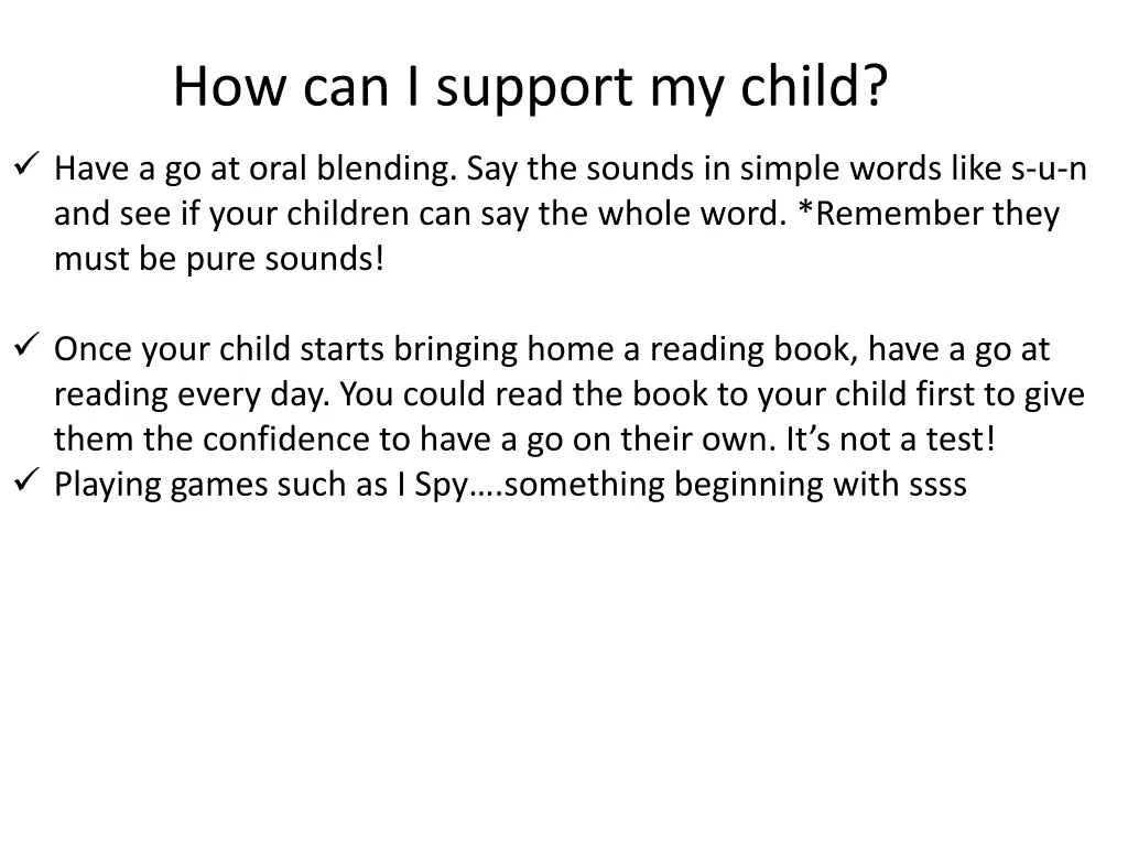 how can i support my child 1