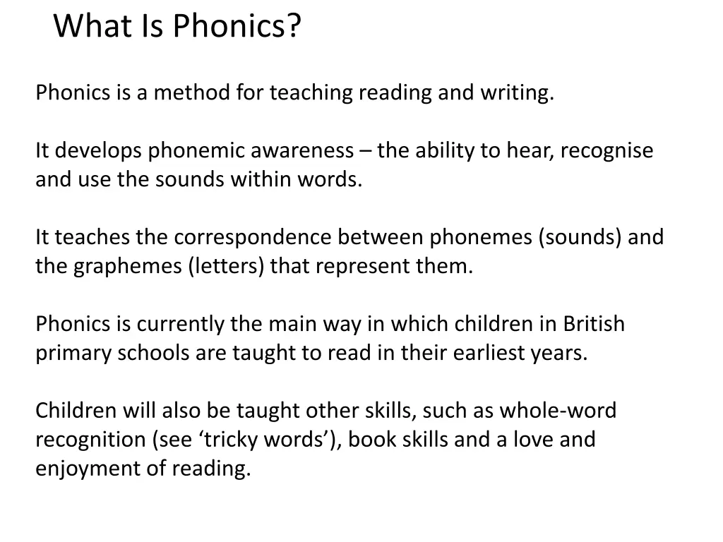 what is phonics