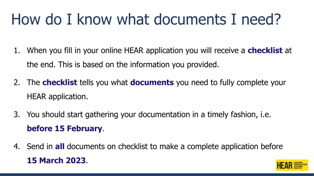 how do i know what documents i need