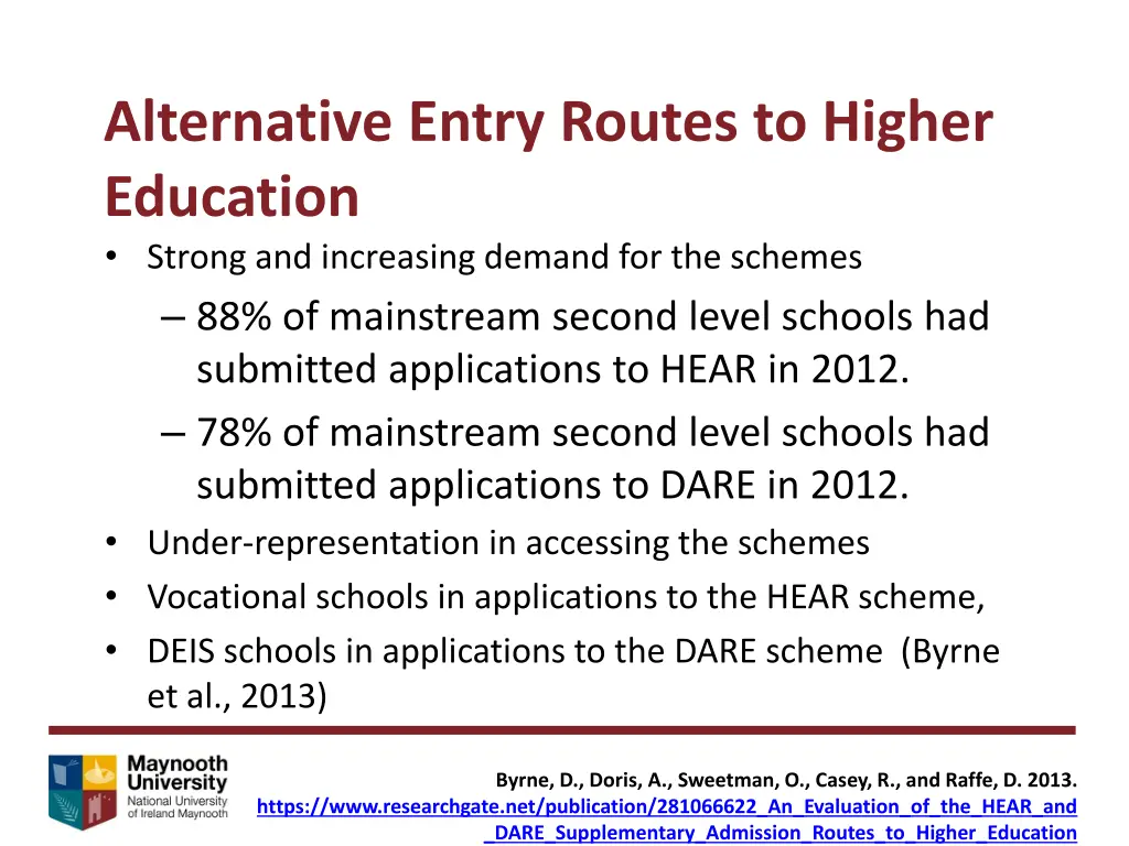 alternative entry routes to higher education