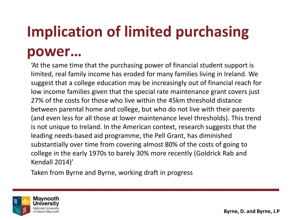 implication of limited purchasing power