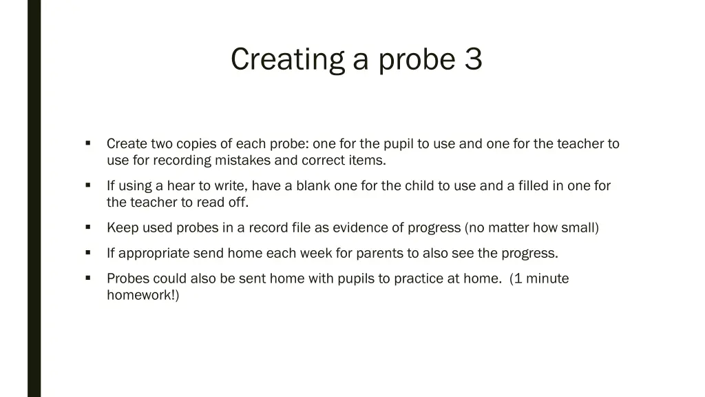 creating a probe 3