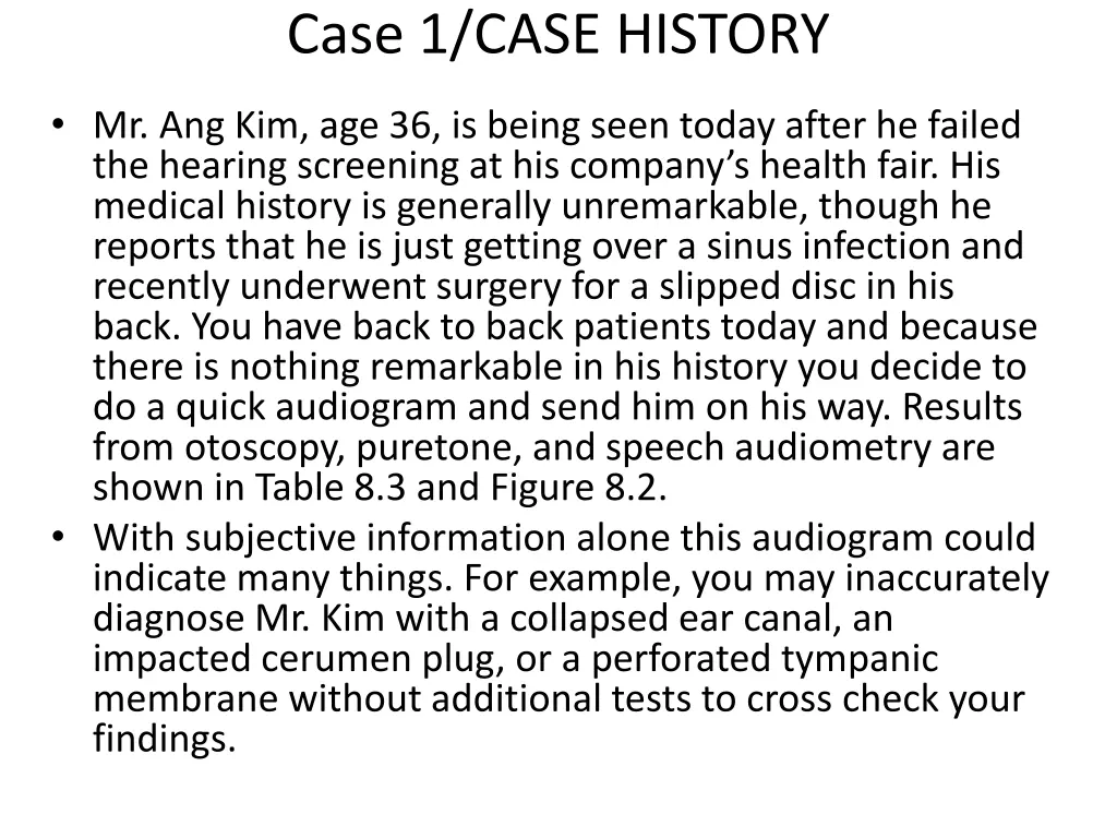 case 1 case history