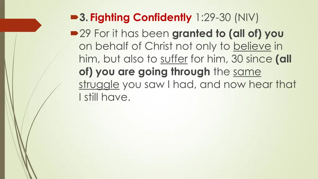 3 fighting confidently