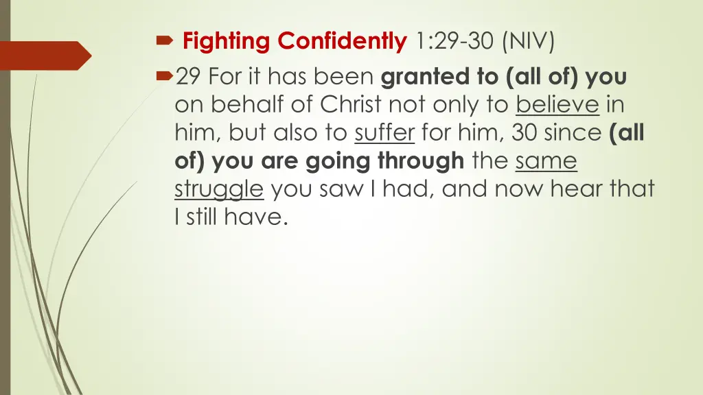 fighting confidently