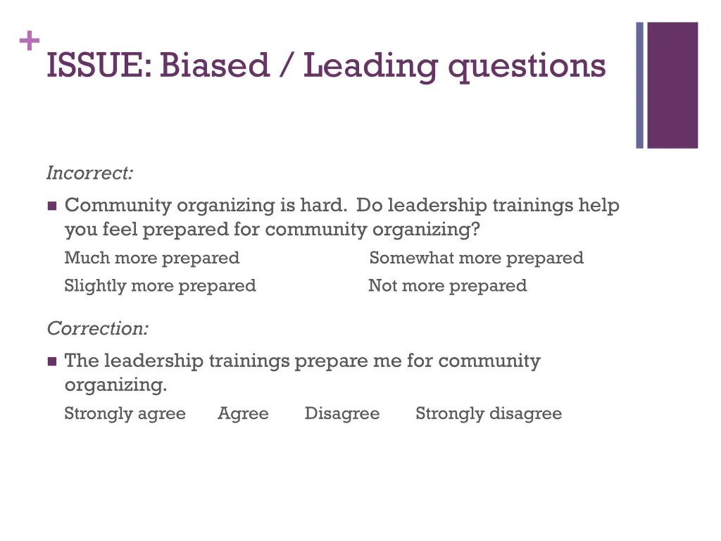 issue biased leading questions 1