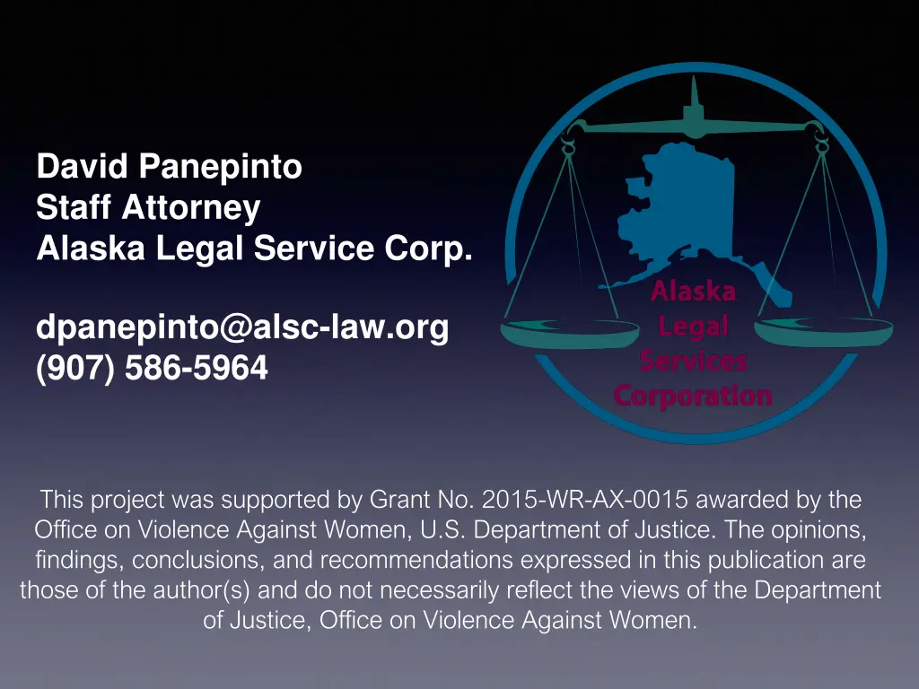 david panepinto staff attorney alaska legal