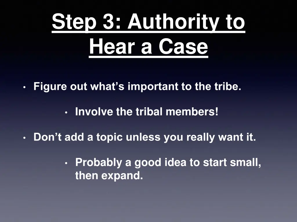 step 3 authority to hear a case 2