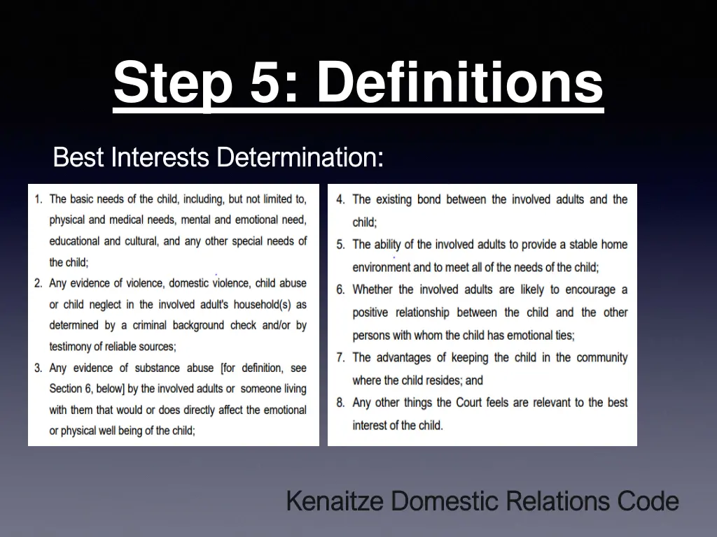 step 5 definitions 6