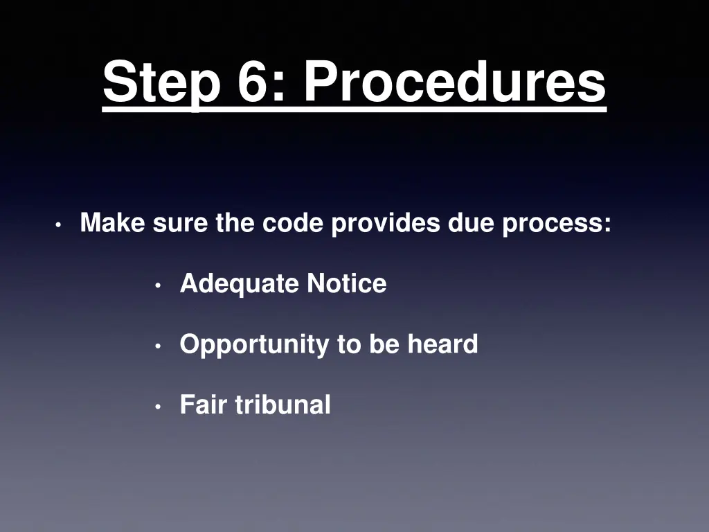 step 6 procedures 2