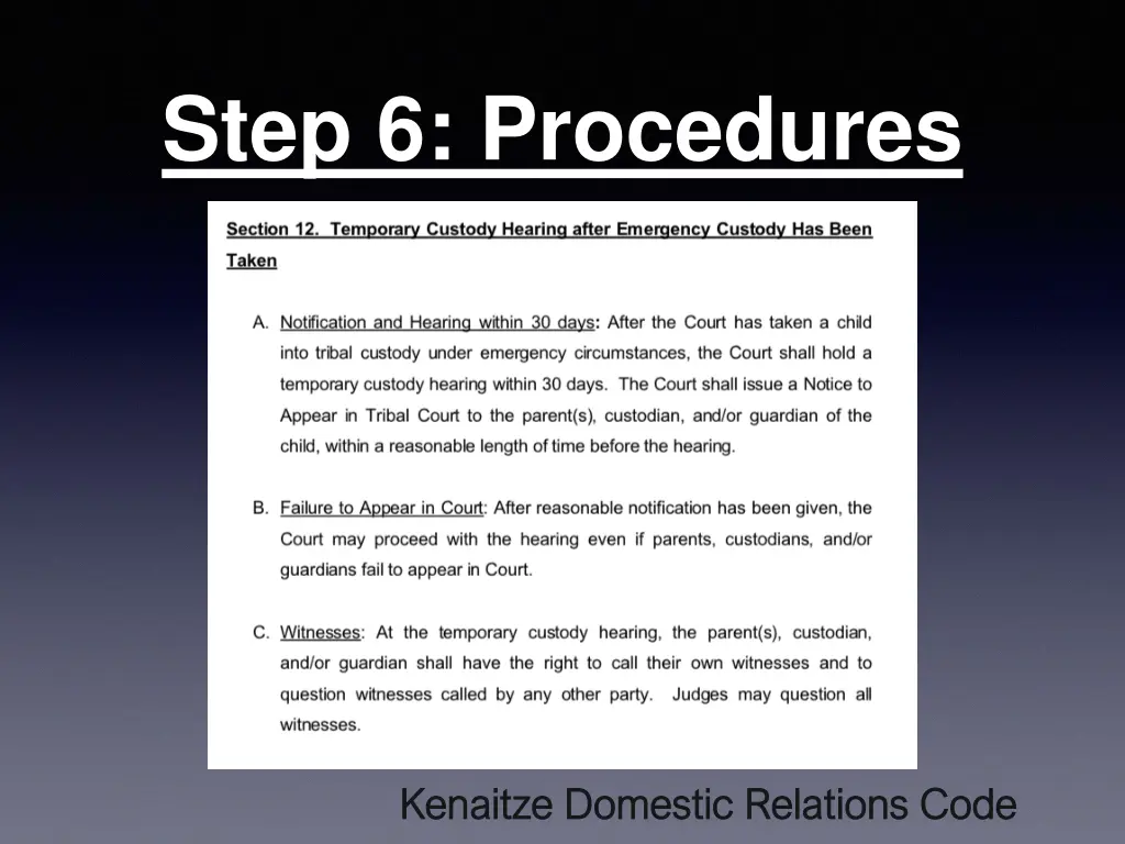 step 6 procedures 3