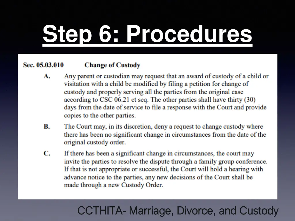 step 6 procedures 4