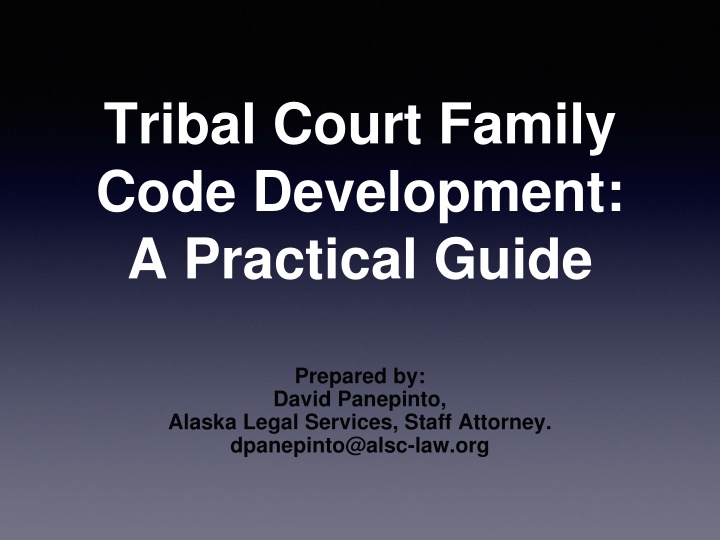 tribal court family code development a practical