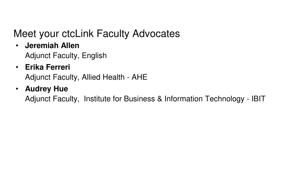 meet your ctclink faculty advocates jeremiah