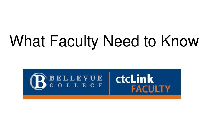 what faculty need to know