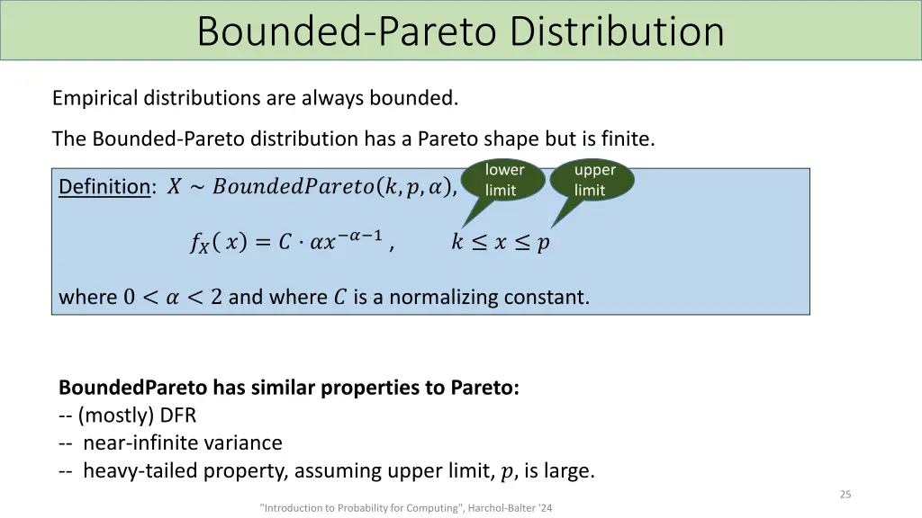 bounded pareto distribution