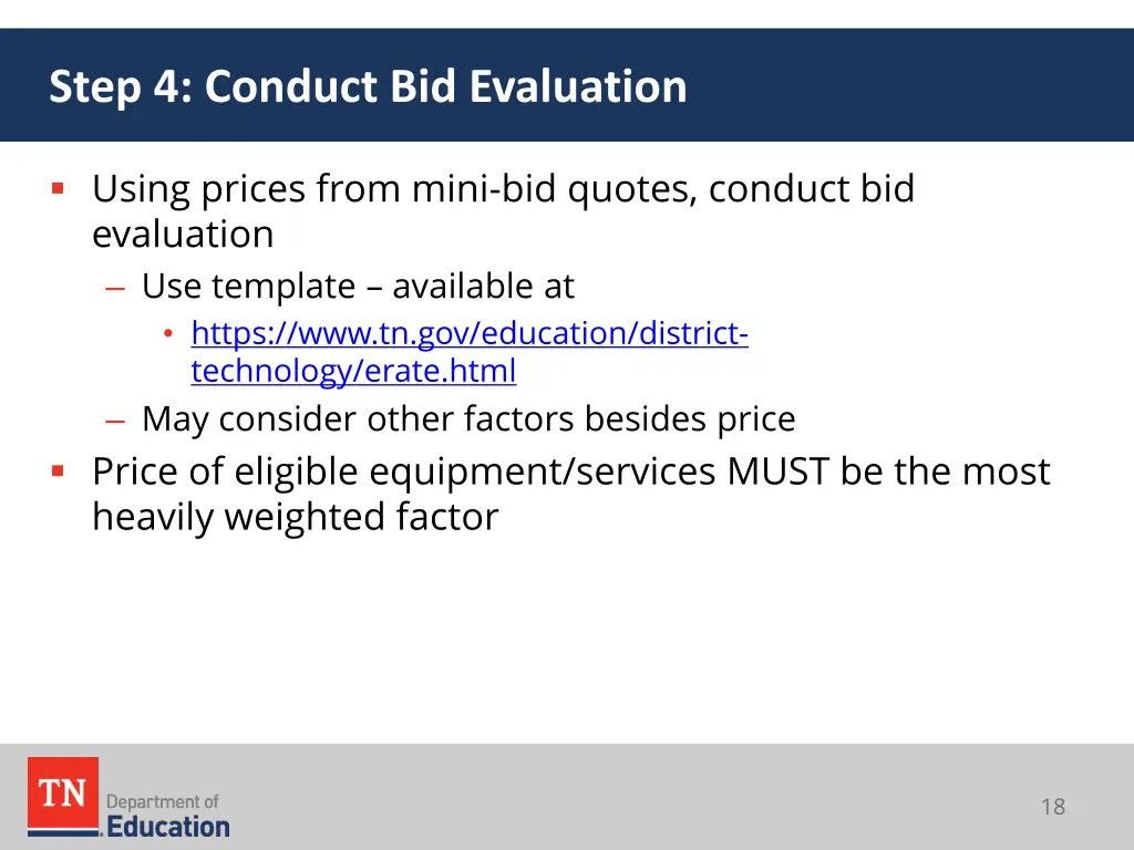 step 4 conduct bid evaluation 1