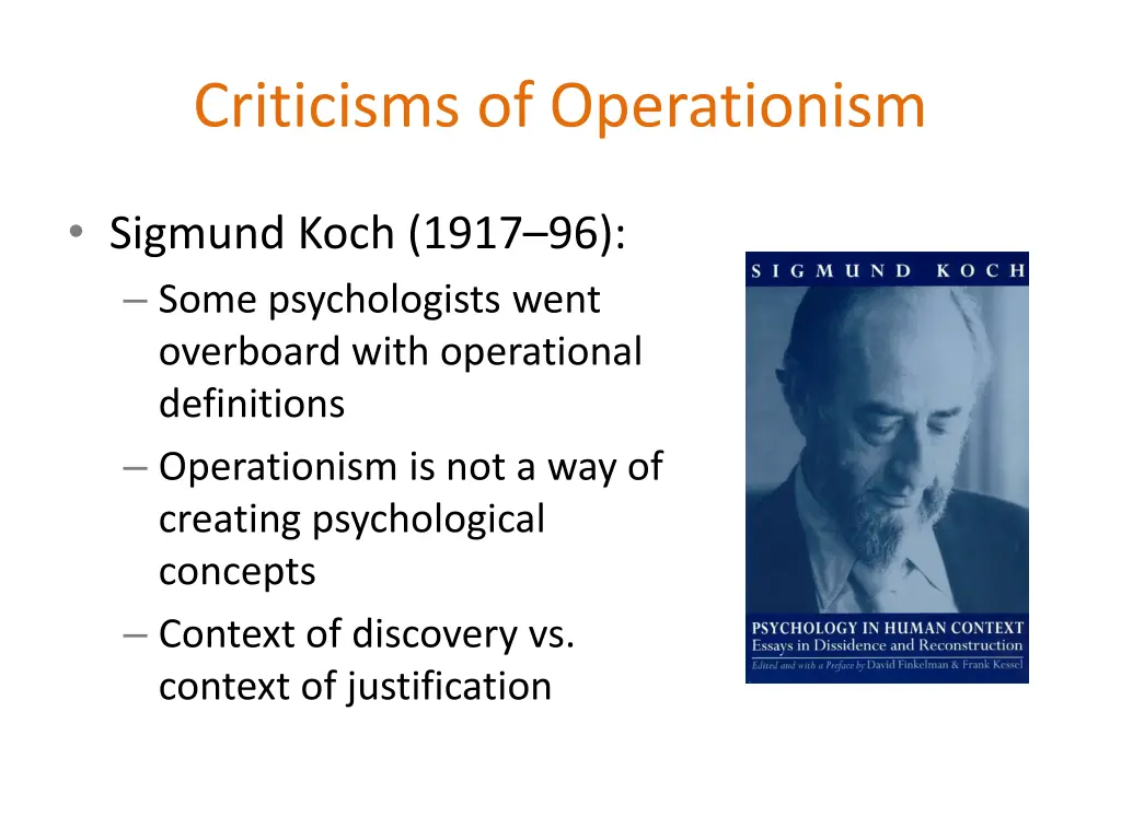 criticisms of operationism