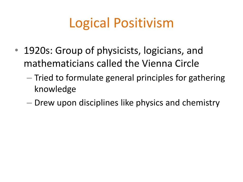 logical positivism