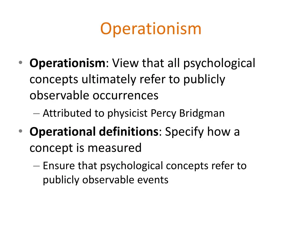 operationism