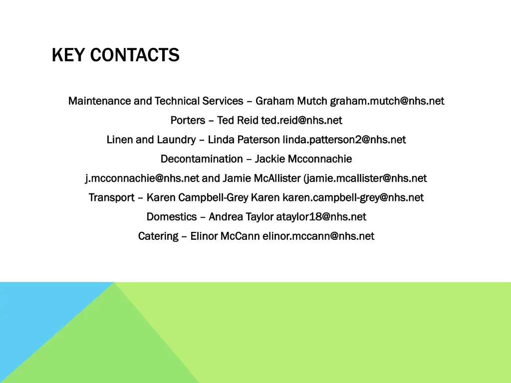 key contacts