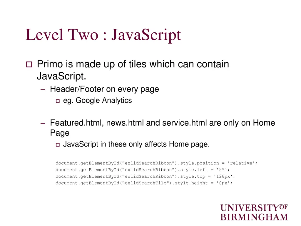 level two javascript 1