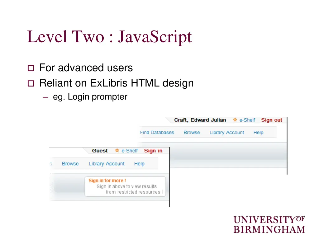 level two javascript