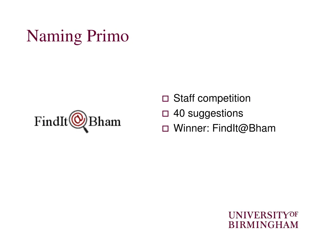 naming primo