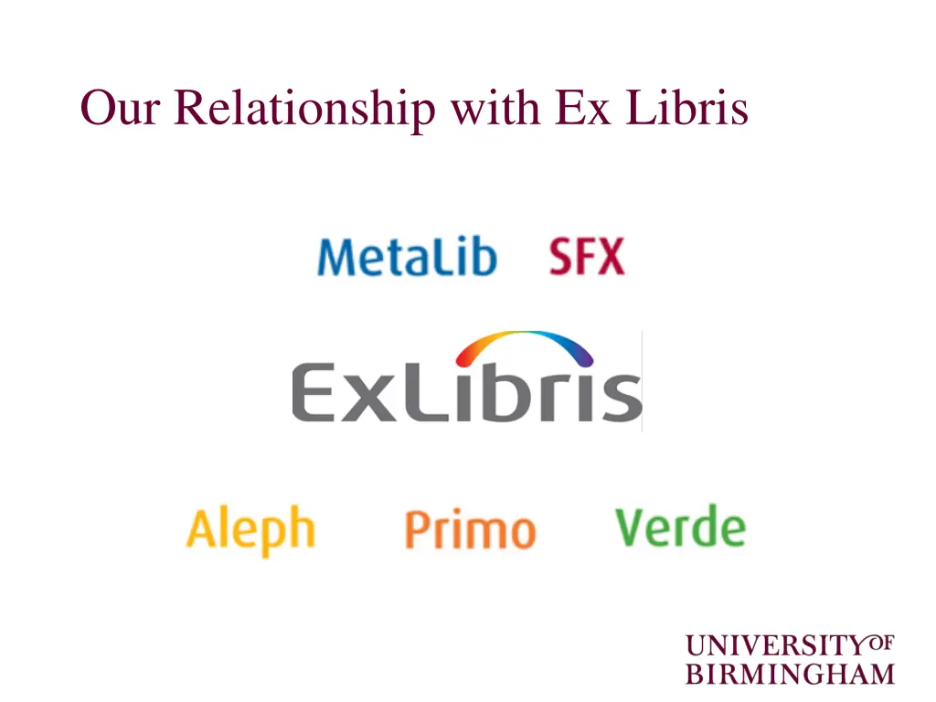 our relationship with ex libris